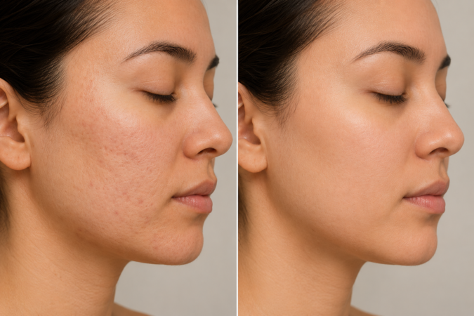 Chemical peel acne scars Vancouver before and after results at First Ave Medical Spa